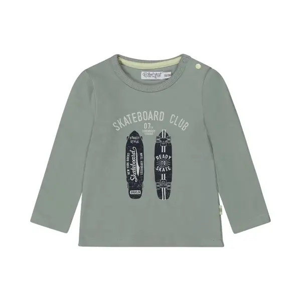 Dirkje-Boys T-shirt Ls-Dusty Green thumbnail