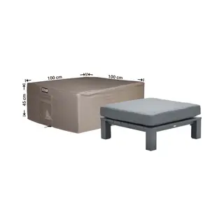 Raffles Covers Abdeckung Für Lounge Gedeckten Tisch 100 X 100 H, 45 Cm | Atmungsaktiv | Wasserdicht | Uv - Beständig | Doppelt Genähte,