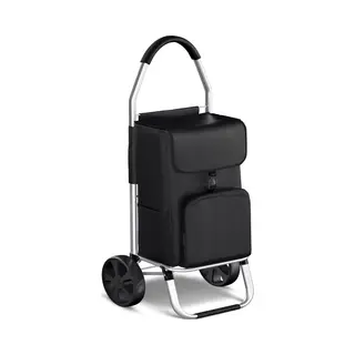 Avalo Boodschappentrolley Met Koelvak - Opvouwbaar - Boodschappenwagen Trolley Met Wielen - Grote Boodschappentas Afneembaar - Winkeltrolley