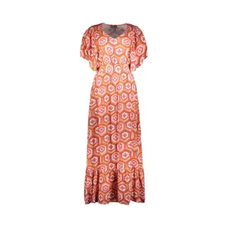 Geisha Jurk Met Grafisch Patroon 67117 20 000718 Ecru/orange/cassis Dames Maat - Xl