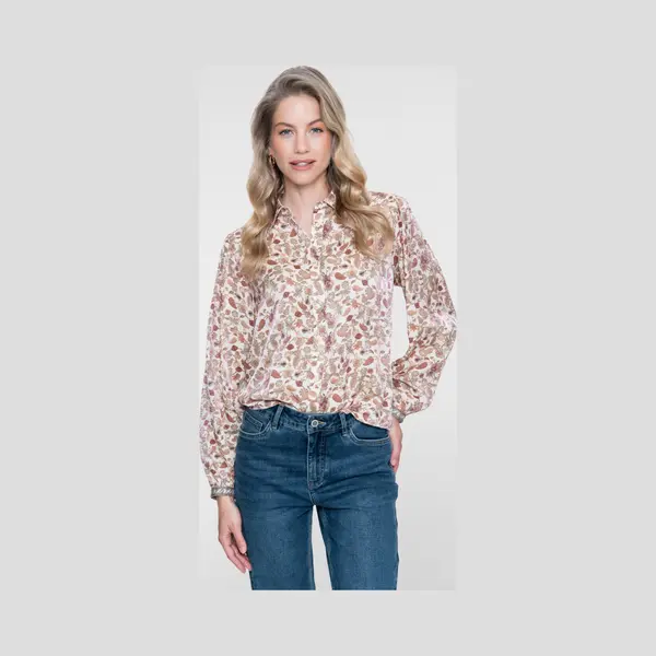 Geisha Blouse Met Bloemen 63649 20 Sand Dames Maat - S thumbnail