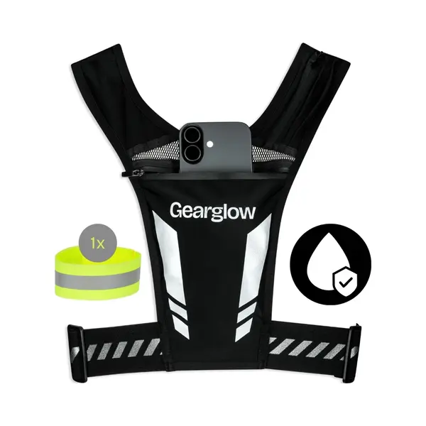 GearGlow® Running Vest - Waterdicht Reflecterend Hardloopvest Met Telefoonhouder En Reflectieband thumbnail