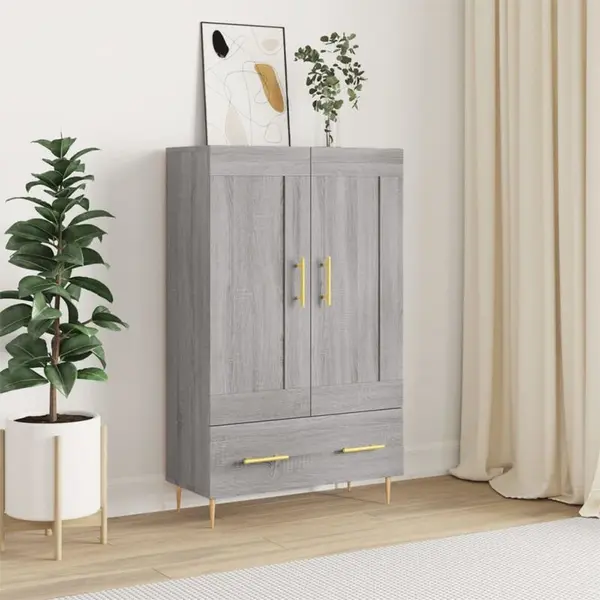 Highboard Grey Sonoma 69.5x31x115 Cm Engineered Wood Vidaxl thumbnail