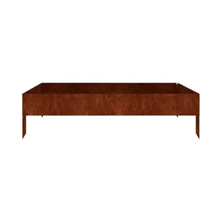 VidaXL Garden Raised Bed - Corten Steel Square Planter For Outdoor Planting - Weather- With Y Brown Color