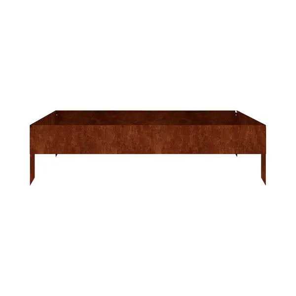 VidaXL Garden Raised Bed - Corten Steel Square Planter For Outdoor Planting - Weather- With Y Brown Color thumbnail