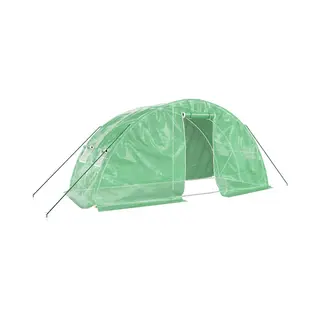 Gewächshaus Mit Stahlrahmen Grün 10 M² 5x2x2, 3 M - Vidaxl