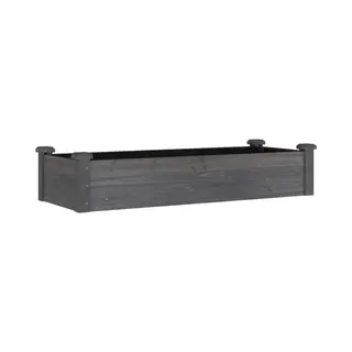 Vidaxl - Hochbeet Mit Einsatz Grau 120x45x25 Cm Massivholz Tanne
