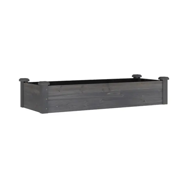 Vidaxl - Hochbeet Mit Einsatz Grau 120x45x25 Cm Massivholz Tanne thumbnail