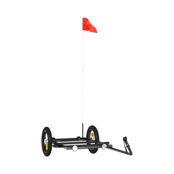 VidaXL - Fietstrailer - 122x53x28 - Cm - Ijzer - Zwart thumbnail