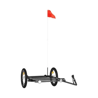 VidaXL - Fietstrailer - 126x63x34 - Cm - Ijzer - Zwart