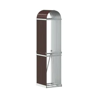 Kaminholzunterstand Braun 40x45x170 Cm Verzinkter Stahl Vidaxl