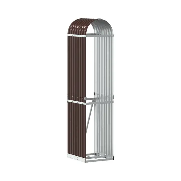 Kaminholzunterstand Braun 40x45x170 Cm Verzinkter Stahl Vidaxl thumbnail