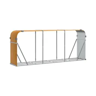 Kaminholzunterstand Holzoptik 234x45x100 Cm Verzinkter Stahl Vidaxl