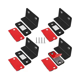 Botc Magneetsnapper - 4 Stuks - Magnetische Deurdranger - Deur Magneet - Kast Magneet - Deurvanger - Zwart