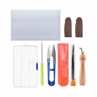 Winkrs Gereedschap Set Voor Naaldvilten, Prikkussen, Viltnaad Houder, Viltnaalden, Opbergdoos, Viltknipper, Vingerbeschermes - Voor Wolvilten
