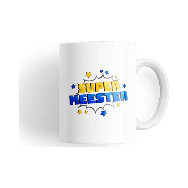 Afscheidscadeau Meester - Super Meester - Meester Cadeau - Bedankt Meester - Afscheid Meester - Mok Meester - Afscheidsmok - Mok Met Tekst - 330 Ml - thumbnail