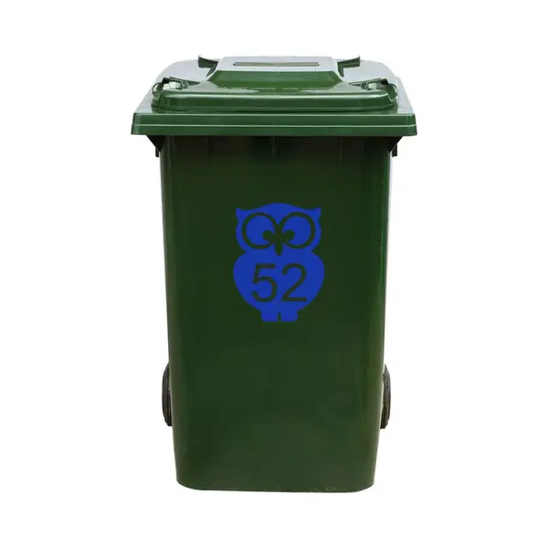Mc Living Kliko Sticker / Vuilnisbak Sticker - Nummer 52 - 17 X 22 - Blauw thumbnail
