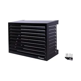 Qventi – Airco Omkasting Buitenunit – Warmtepomp Ombouw – 115 X 85 X 57, 5 Cm – Zwart – 5 Jaar Garantie