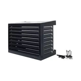 Qventi – Airco Omkasting Buitenunit – Warmtepomp Ombouw – 100 X 75 X 50 Cm – Antraciet – 5 Jaar Garantie