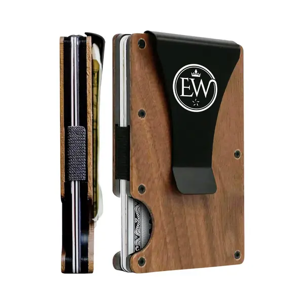 EliteWallets Rome Brown Pasjeshouder - Slanke & Compacte Kaarthouder - Stijlvolle Look - Geschikt Voor 10 Pasjes thumbnail