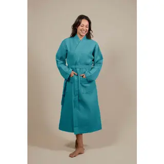Avezano Royal Sauna Wafel Badjas Heren – Cozylion – 100% Duurzaam Katoen – Oeko-Tex – Olijf Groen – Kimono Stijl – Wafel Badjassen Mannen – Sauna &