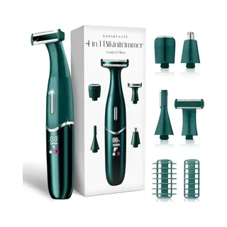 4-in-1 Bikinitrimmer - Sansbeauté® - Gezicht - Oksels - Benen - Bikinilijn - Wenkbrauw Trimmer - Gezichtsontharing Dames - Intieme Zone - Ladyshaves