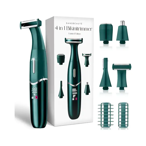 4-in-1 Bikinitrimmer - Sansbeauté® - Gezicht - Oksels - Benen - Bikinilijn - Wenkbrauw Trimmer - Gezichtsontharing Dames - Intieme Zone - Ladyshaves thumbnail