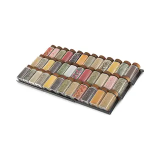Soothe Kruidenrek Lade Voor 36 Kruidenpotjes - Uitschuifbaar - 9 Set - Kruiden Organizer - Kruidenrekken - Kruidenrekje - Rvs