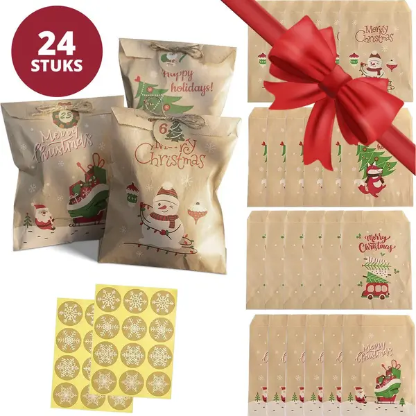 BeautyFit Kerst Verpakkingen Set Van 24 Stuks thumbnail