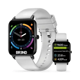 Brend Br-2223 - Smartwatch - Stappenteller Hartslagmeter Bloeddrukmeter - Wit