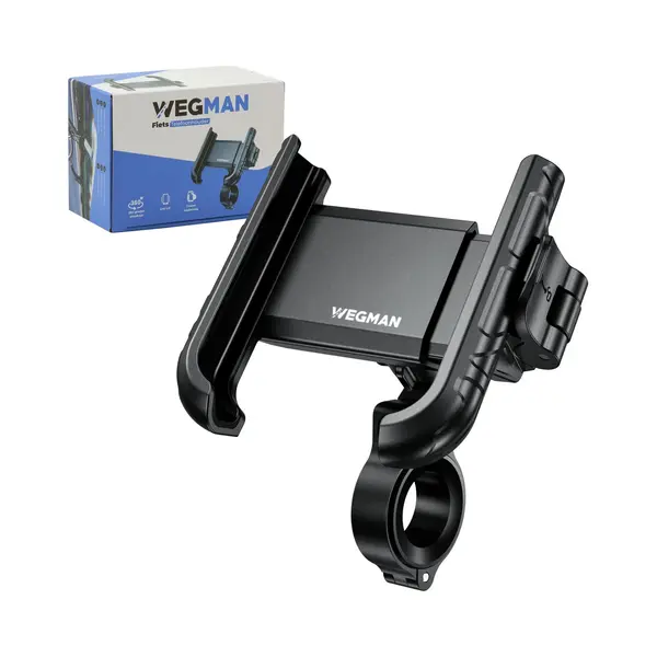 Wegman Handyhalterung Fahrrad, Handyhalter Motorrad Lenker (Schnellspanner) 360° Drehbar, Vibrationsdämpfend, Fahrrad Handy Halterung, Smartphone thumbnail