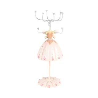 Clayre & Eef Sieraden Standaard Ø 7x19 Cm Roze Kunststof