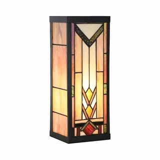 Lumilamp Wandlamp Tiffany 14x16x40 Cm Beige Glas