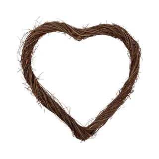 Clayre & Eef Krans 50x50x5 Cm Bruin Rotan