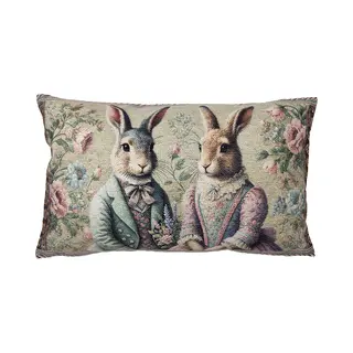 Clayre & Eef Kussenhoes 35x50 Cm Groen Polyester