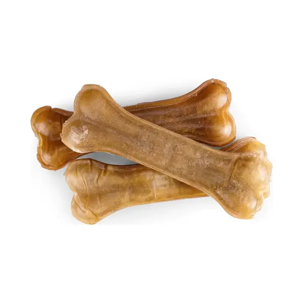 Geperste Kauwbot 10cm - 20 Stuks - Hondensnacks -Kauwbotten - Kauwstaaf thumbnail