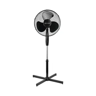 Brasq Stativventilator - 40 Cm - Schwarz - Höhenverstellbar - 3 Geschwindigkeiten - 40 Watt