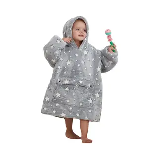 Badrock Fleece Deken Met Capuchon & Mouwen - Klein Kind - Glow Star