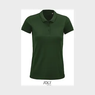 Sol'S - Planet Polo Dames - Donkergroen - 100% Biologisch Katoen - Xs