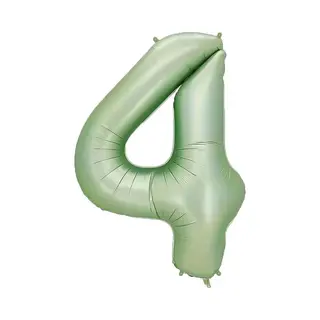 Q2P Cijfer Ballonnen Ballon Cijfer 4 Verjaardag Versiering Feest Helium Ballonnen Cijferballon Folieballon Groen Xl Formaat