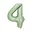 Cijfer 4 Mint Groen