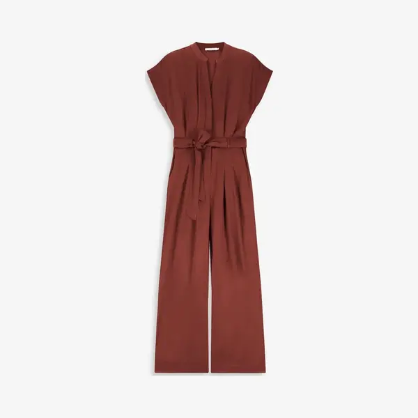 Sissy-Boy - Donkerrode Jumpsuit Met Ceintuur thumbnail