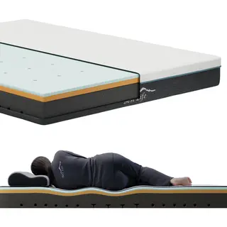 Best Life Matras 160x200 Tweepersoons - Traagschuim & Koudschuim Matras - 18 Cm - 3 Lagen