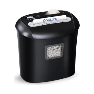 Stane St-0032 - Papierversnipperaar - Vernietigt 10 A4 Vellen P-4 Snippers - Zwart