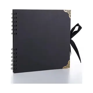 Consumerce® Fotoalbum Zwart – 50 Pagina’s – 21 X 21cm – Fotoboek – Foto Album – Insteekalbum – Plakalbum Baby – Fotoalbums –