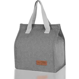 Rainbecom - Koeltassen - Lunchtas – 22.5x25.5x13 Cm – 6 Liter - Grijs - Isolatie - 300D Kationisch Polyester – Klittenbandsluiting - Handvat