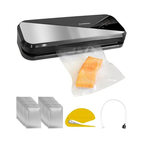 AoraKitchen Vacumeermachine - Vacuummachines - 6 Functies - Incl. 20 Vacumeerzakken & Vacuum Slang thumbnail
