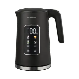 AoraKitchen Waterkoker - Led Touchscreen - Instelbare Temperatuurregeling - Waterkokers - 1.7L - Elektrisch - Cool Touch - Zwart