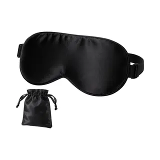 Nuvance Slaapmasker - Oogmasker - Ademend Ontwerp - Unisex Design - Oogmasker - Zijden Slaapmasker - Zwart