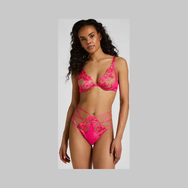 Hunkemöller Hoog Uitgesneden Brazilian Beatrice Roze thumbnail